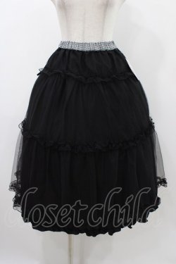 画像3: m petit by misako / NINA'S RVパニエスカート M ブラック/ブラックギンガムリバーシブル H-25-12-07-1023-LO-SK-NS-ZH