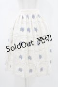 an another angelus / タイル総刺繍ギャザースカート Free OFF WHITE H-25-12-07-1025-CA-SK-NS-ZH