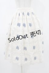 an another angelus / タイル総刺繍ギャザースカート Free OFF WHITE H-25-12-07-1025-CA-SK-NS-ZH