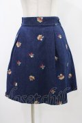 Fi.n.t / 苺刺繍スカート Free インディゴ H-25-12-07-1028-CA-SK-NS-ZH