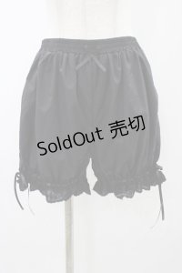 Kurumi Collaboration / 綿レースドロワーズ L ブラック H-25-12-07-1030-0-PA-NS-ZH