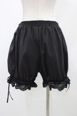 画像2: Kurumi Collaboration / 綿レースドロワーズ L ブラック H-25-12-07-1030-0-PA-NS-ZH