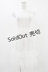 virally / 星名桜子 hsチュールエプロンジャンスカ L ホワイト H-25-12-07-1031-0-OP-NS-ZH