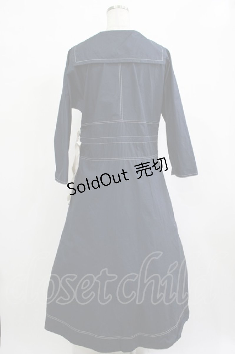 画像3: 【SALE】Jane Marple / Superior typewriter sister dress  navy H-25-12-07-005-JM-OP-KB-ZT316 (3)