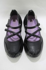 YOSUKE / ストラップシューズ 厚底スニーカー L 黒 H-25-12-07-079-PU-SH-KB-ZH
