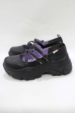 画像2: YOSUKE / ストラップシューズ 厚底スニーカー L 黒 H-25-12-07-079-PU-SH-KB-ZH