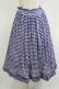 画像1: Jane Marple / ギンガムフリルスカート  ブルー H-25-12-07-010-JM-SK-KB-ZH (1)