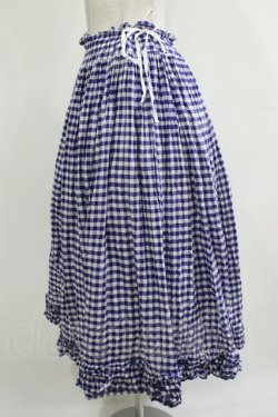 画像2: Jane Marple / ギンガムフリルスカート  ブルー H-25-12-07-010-JM-SK-KB-ZH