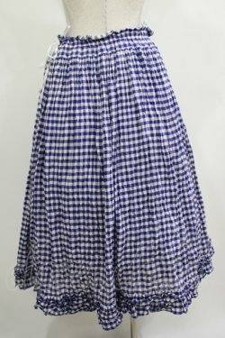 画像3: Jane Marple / ギンガムフリルスカート  ブルー H-25-12-07-010-JM-SK-KB-ZH