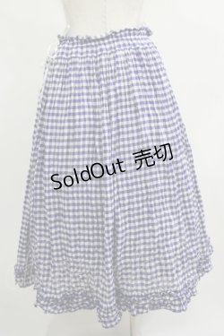 画像3: Jane Marple / ギンガムフリルスカート  ブルー H-25-12-07-010-JM-SK-KB-ZT473