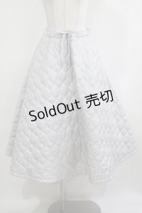 Jane Marple Dans Le Salon / quilt skirt  グレー H-25-12-07-012-JM-SK-KB-ZH