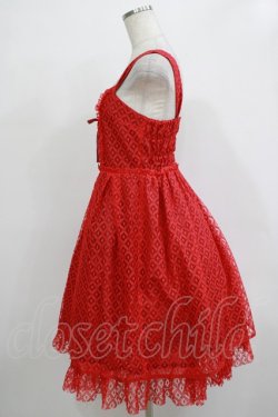 画像2: Emily Temple cute / shortcakeレースノースリーブワンピース  レッド H-25-12-07-014-ET-OP-KB-ZH