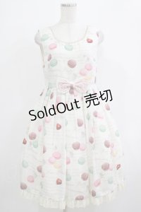 Leur Getter / Macaron Partyノースリーブワンピース M アイボリー H-25-12-07-015-LU-OP-KB-ZH