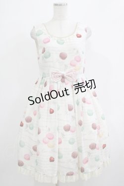 画像1: Leur Getter / Macaron Partyノースリーブワンピース M アイボリー H-25-12-07-015-LU-OP-KB-ZH