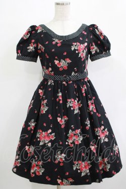 画像1: MILK / BERRY Timeワンピース  ブラックベリー×ブラックドット H-25-12-07-017-ML-OP-KB-ZH