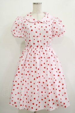 画像1: MILK / Dream ハート ワンピース  ピンク×チェリーレッドハート H-25-12-07-019-ML-OP-KB-ZH