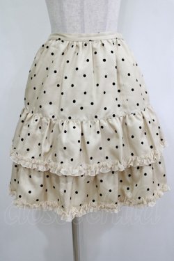 画像1: Leur Getter / ドットフロッキーティアードスカート M アイボリー H-25-12-07-020-LU-SK-KB-ZH
