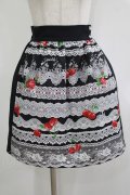 MILK / デコレーションLaceスカート  ブラックレース H-25-12-07-021-ML-SK-KB-ZH