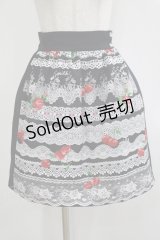 MILK / デコレーションLaceスカート  ブラックレース H-25-12-07-021-ML-SK-KB-ZH
