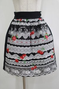 MILK / デコレーションLaceスカート  ブラックレース H-25-12-07-021-ML-SK-KB-ZH