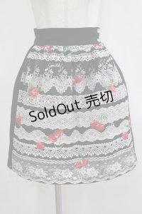 MILK / デコレーションLaceスカート  ブラックレース H-25-12-07-021-ML-SK-KB-ZH