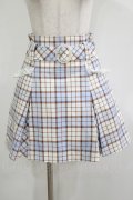 MILK / GIRL POPSスカート  サックスチェック H-25-12-07-022-ML-SK-KB-ZH