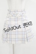 MILK / GIRL POPSスカート  サックスチェック H-25-12-07-022-ML-SK-KB-ZH