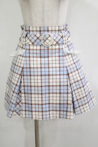 MILK / GIRL POPSスカート  サックスチェック H-25-12-07-022-ML-SK-KB-ZH