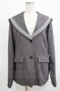 Candy Stripper / SAILORジャケット M グレー H-25-12-07-027-PU-JA-KB-ZH