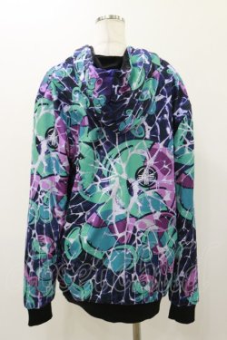 画像2: NieR Clothing / 総柄ふわもこプルパーカー  黒×ONEくん H-25-12-08-054-PU-TO-KB-ZH