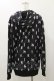 画像2: NieR Clothing / 総柄ZIPパーカー  黒×ロゴ H-25-12-08-059-PU-TO-KB-ZH (2)