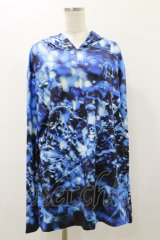 NieR Clothing / 総柄プルパーカー F 青 H-25-12-08-060-PU-TO-KB-ZH