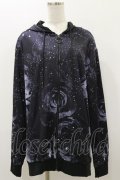 NieR Clothing / 総柄ZIPパーカー F 黒 H-25-12-08-061-PU-TO-KB-ZH