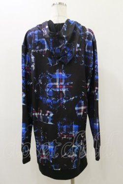 画像2: NieR Clothing / 総柄ZIPパーカー  黒 H-25-12-08-063-PU-TO-KB-ZH