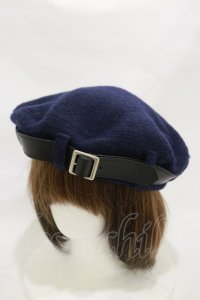 Candy Stripper / ベルトベレー  ネイビー H-25-12-08-008-PU-AC-KB-ZH