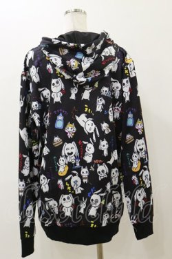 画像2: NieR Clothing / 総柄ZIPパーカー F 黒×Nierちゃん H-25-12-08-067-PU-TO-KB-ZH