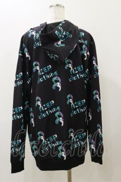 画像2: NieR Clothing / 総柄プルパーカー  黒×ONEくん H-25-12-08-068-PU-TO-KB-ZH
