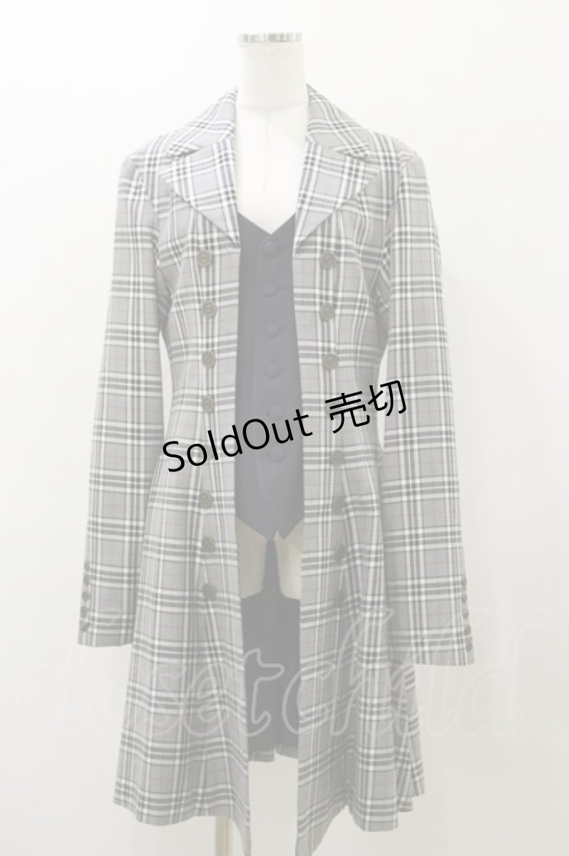 画像1: ATELIER BOZ / チェックローランドジャケット  グレー H-25-12-08-069-EL-JA-KB-ZH (1)