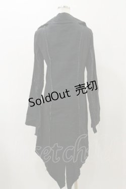 画像2: Na+H / ダメージガーゼジャケット  黒 H-25-12-08-070-PU-JA-KB-ZH