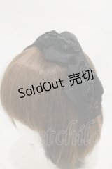 BPN / 巻薔薇リボンカチューシャ  黒 H-25-12-08-010-GO-AC-KB-ZH