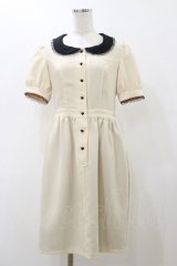 MILK / マドモアゼルLULUワンピース  ベージュ×ブラック H-25-12-08-075-ML-OP-KB-ZH