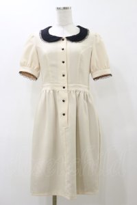 MILK / マドモアゼルLULUワンピース  ベージュ×ブラック H-25-12-08-075-ML-OP-KB-ZH