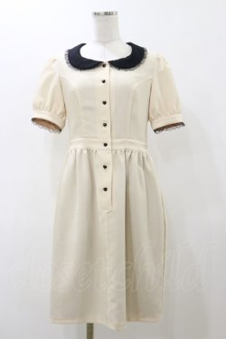 画像1: MILK / マドモアゼルLULUワンピース  ベージュ×ブラック H-25-12-08-075-ML-OP-KB-ZH