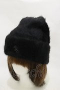 Katie / ANGORA watch cap  黒 H-25-12-08-012-LO-AC-KB-ZH