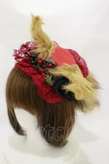 GOTHIC HOLIC / 耳しっぽミニハット  赤 H-25-12-08-013-PU-AC-KB-ZH