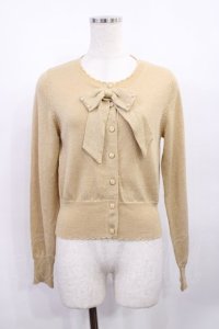 Angelic Pretty / Twinkle グリッターニットカーディガン Free ゴールド H-25-12-08-1030-AP-TO-NS-ZH