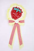 Angelic Pretty / Sweet Strawberryワッペンロゼッタブローチ  イエロー H-25-12-08-1035-AP-ZA-NS-ZH