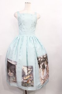 Innocent World / 金子國義アリスジャストウエストジャンパースカート M108cm サックス H-25-12-08-1005-IW-OP-NS-ZH