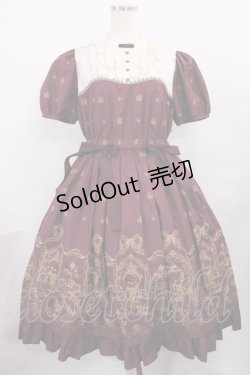画像1: Victorian maiden / ロイヤルベアサイドリボンワンピース Free ボルドー H-25-12-08-1009-CL-OP-NS-ZH
