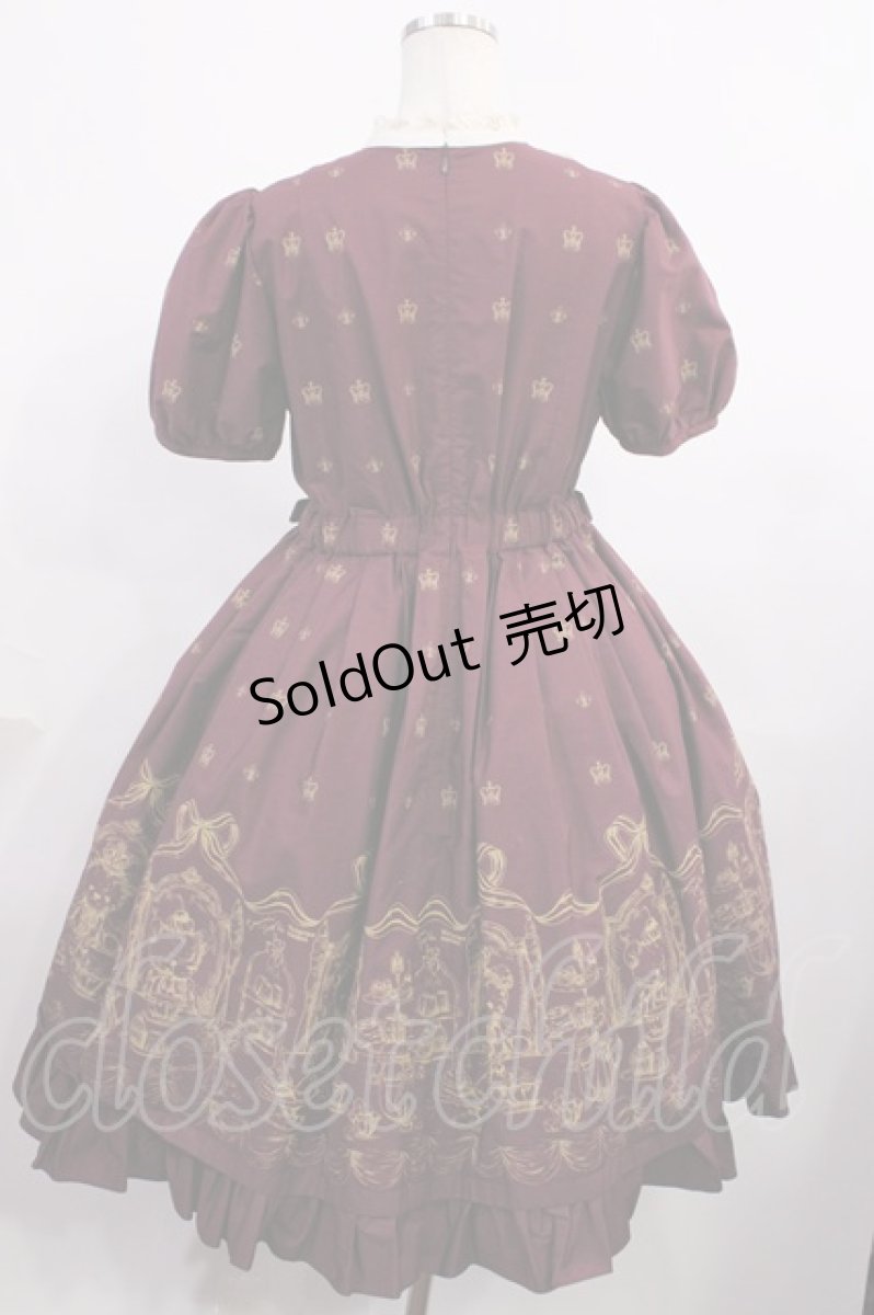 画像3: Victorian maiden / ロイヤルベアサイドリボンワンピース Free ボルドー H-25-12-08-1009-CL-OP-NS-ZH (3)